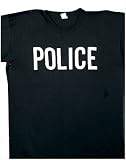 Police Black Official Issue Double-Sided Raid T-Shirts - Available In Various Sizes