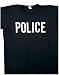 Police Black Official Issue Double-Sided Raid T-Shirts - Available In Various Sizes