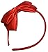 A Girl Company Satin Red Headband with attached Layered Hair Bow