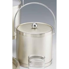 Kraftware 44061 Corduroy - Champagne 3 Quart Ice Bucket with Vinyl Cover, Bands and Bale... by Kraftware