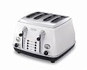 De'Longhi Icona CTO4003.PW Toaster, 4 Sice (Pearl White)