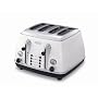 De'Longhi Icona CTO4003.PW Toaster, 4 Sice (Pearl White)