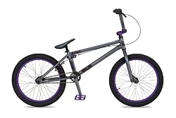Dk Cygnus Bmx Bike With Purple Rims (Grey, 20-Inch)
