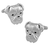 Mens Bulldogs Cuff Link by Enrico Pardini - Silver Metal