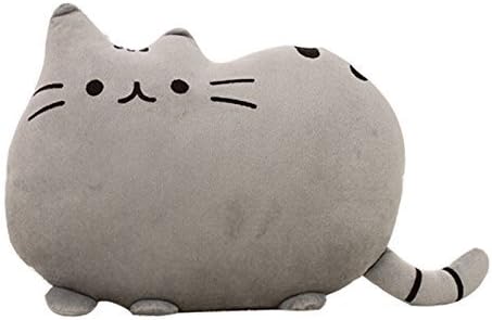 Jacksonin Cute Soft Big Cat Emoji Throw Pillow Pet Sofa Decorative Cushion gray