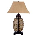 Table Lamp Stone Surface - Brown/ Beige (34")