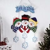 Wood Snowman Family Plaque