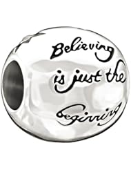 Authentic Chamilia Disney Purple CZ Believe Charm - 2025-0871