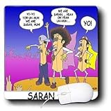 Londons Times Funny Society Cartoons - Saran Rap - Mouse Pads