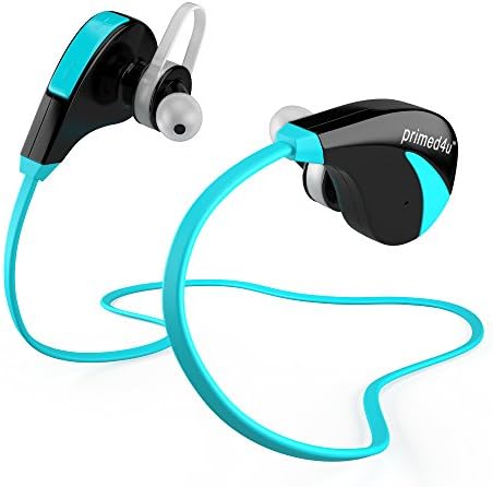 Primed4U® Best Bluetooth Headphones with Mic | Wireless Stereo In-Ear Sport Headphones [Blue]