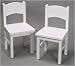 Giftmark 1408W Solid Wood Chair Set White Extra Chairs To Go With 1406W Set