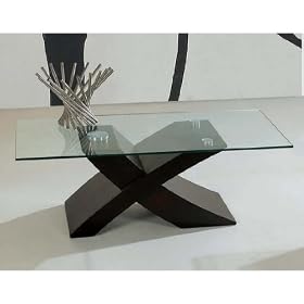 Fu-Nicha - Meuble Select - Table basse New X - Bois et Verre - Weng�