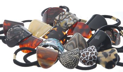 France Luxe Oval Ponytail Holder - Classic