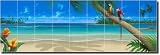"A Perfect Day" by David Miller - Artwork On Tile Ceramic Mural 12.75" x 38.25" Kitchen Shower Backsplash