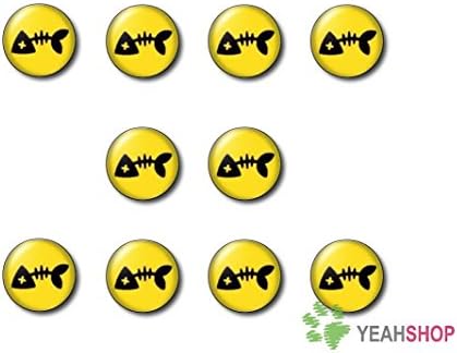 12mm Handmade Glass Round Domed Cabochons - Fishbone - 10PCS (R12-1-5)