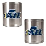 NBA Utah Jazz Two Piece Stainless Steel Can Holder Set - Primary Logo