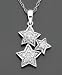 14k White Gold Diamond Star Cluster Pendant (1/4 ct. t.w.)