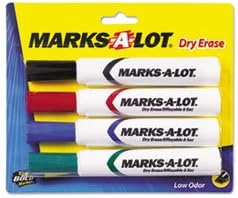 (3 Pack Value Bundle) AVE24409 Desk Style Dry Erase Markers, Chisel Tip, Assorted, 4/Set