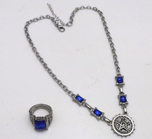 Cosplay Black Butler Kuroshitsuji Ciel Ring + Necklace Set