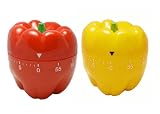 60 Minute Bell Pepper Novelty Kitchen Timers- Set of 2
