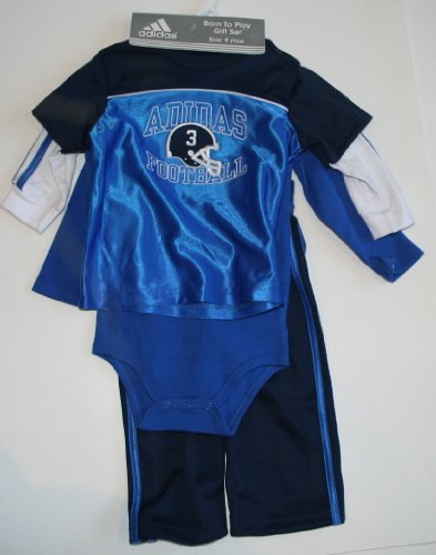 adidas Baby/Infant Boy's 4 Piece Born to Play set - Size: 9 Months - Navy