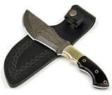 Custom Hand-made Desert Tracker Damascus Knife - Fixed Blade Hunting Knife