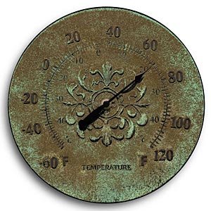 Medallion Thermometer In Rust Finish