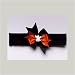 4 Inch Halloween Bow on Headband, Small (13 inch band)