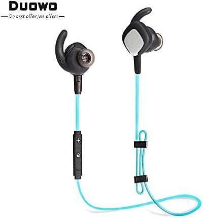 Duowo Bluetooth 4.1 Wireless cellphone Sport Headset Headphones Sweatproof Running Exercise Stereo Earbuds Earphones Headsets with Mic &amp; APT-X for iphone Galaxy and other (S7 Blue)