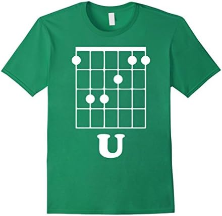 Men's Guitar shirts for men: F chord funny guitar T shirt 2XL Kelly Green