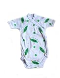 New Jammies Organic Cotton Easy Fit Onesie Pretty Peas Please, 6 Months