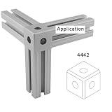 Buy 80 20 15 Series 4442 SQUARE TRI-CORNER CONNECTOR by 80 20 Inc