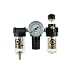 Coilhose Pneumatics MFRL2-G Miniature Series Integral Filter Regulator and Lubricator Duo, 1/4-Inch Pipe Size with 0-160 PSI Pressure Gauge