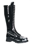 POLE CLIMBER-I, 1 1/2 Black Leather 20 Eyelet Steel-Toe Knee Boot