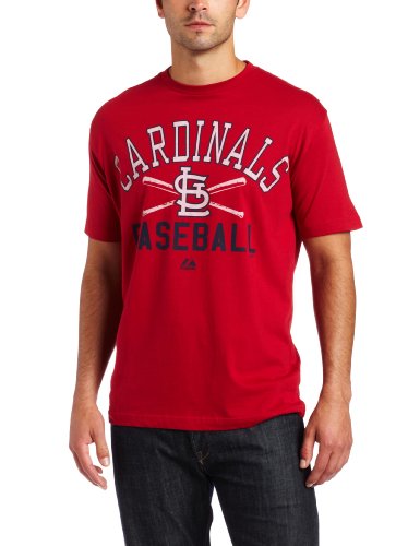MLB Men's St.Louis Cardinals Athletic City Short Sleeve Crew Neck Tee, Independence Red, X-Large