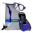 U.S. Divers Trek Travel Fins, HydroAir II Snorkel, Mesh Bag & Deep See Focus 2 Mask