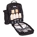 BRUBAKER Picknickrucksack Picknicktasche mit Inhalt f�r 4 Personen mit integrierter K�hltasche und abnehmbarer Flaschentasche