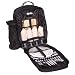 BRUBAKER Picknickrucksack Picknicktasche mit Inhalt f�r 4 Personen mit integrierter K�hltasche und abnehmbarer Flaschentasche