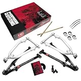 Ishock i3500 Complete A-Arm Kit Long Travel +2in MX - Black Black A23YFZ4BKT-LT