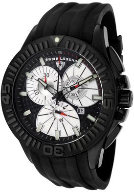 Mens Evolution Chronograph Black/White Black Rubber