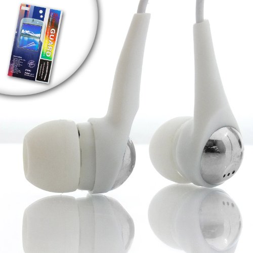 41TWxxGiUFL Hi Fi PureSOUND Alpine White Soft Silicon Earbuds for BLACKBERRY Phones with 3.5mm Stereo Audio Jack **Includes Bonus Screen protector