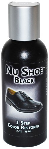 Nu Shoe Black - One Step Shoe Polish & Color Restorer for Leather Shoes