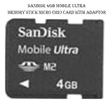 Sandisk 4GB Mobile Ultra Memory Stick Micro (M2) Card with Adaptor - Retail Package