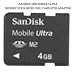 Sandisk 4GB Mobile Ultra Memory Stick Micro (M2) Card with Adaptor - Retail Package