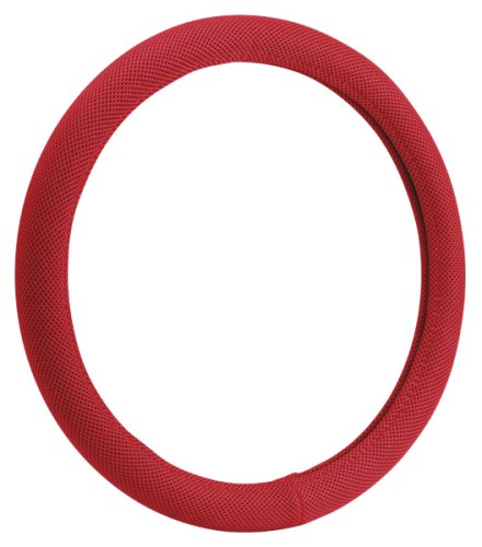 RED MESH STEERING WHEEL COVER