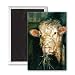 Winter Feed (oil on canvas) by Ellie O'Shea - 3x2 inch Fridge Magnet - large magnetic button - Magnet
