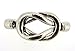 Beads Direct USA Kumihimo / Leather Rope End Cap/ Magnetic Clasp Celtic Knot Twist (1 Set) Platinum Color - Hole Size 5mm