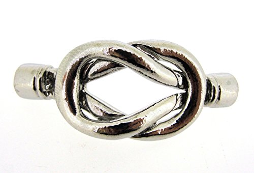 Beads Direct USA Kumihimo / Leather Rope End Cap/ Magnetic Clasp Celtic Knot Twist (1 Set) Platinum Color - Hole Size 5mm