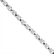 Sterling Silver Bracelet with X and O Diamond Accents