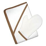 Review Sleeping Partners Bronx btwmoc029 / Tadpoles Organic Cotton Hooded Towel and Mitt - Brown Trim